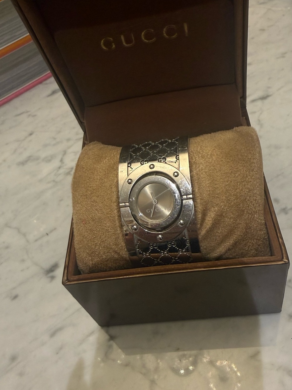 Gucci Woman’s Stainless Steel Bracelet Watch